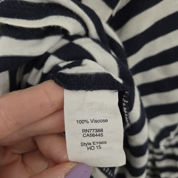 Madewell Striped Long Sleeve V-Neck Top - Picture 3 of 6